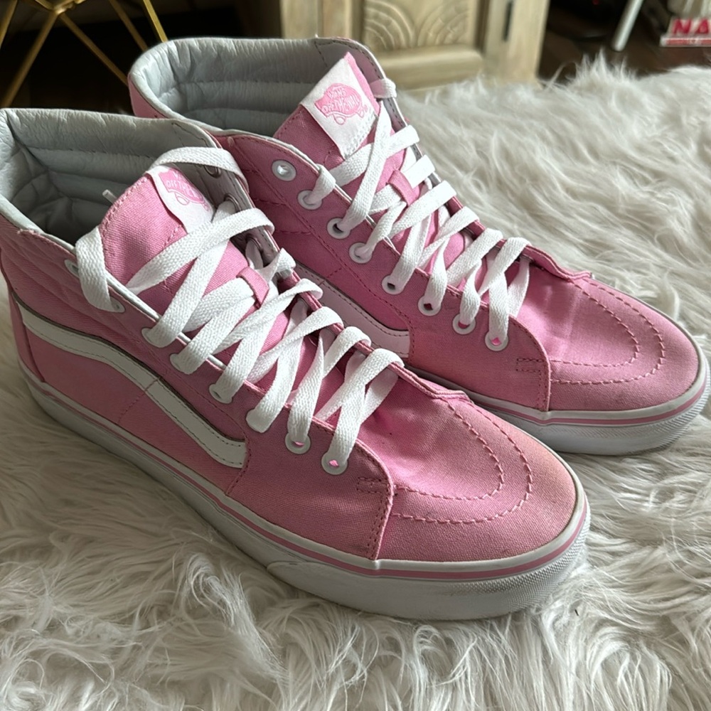 Pink Vans size 9.5 high top sneakers
